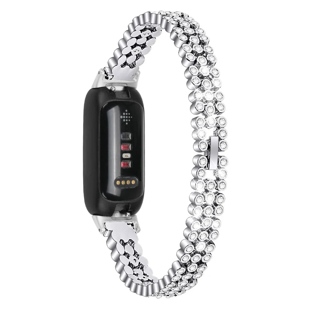 Fitbit Inspire 3 Metal Strap - Elegant Bling Design Bracelet BandsCo Straps