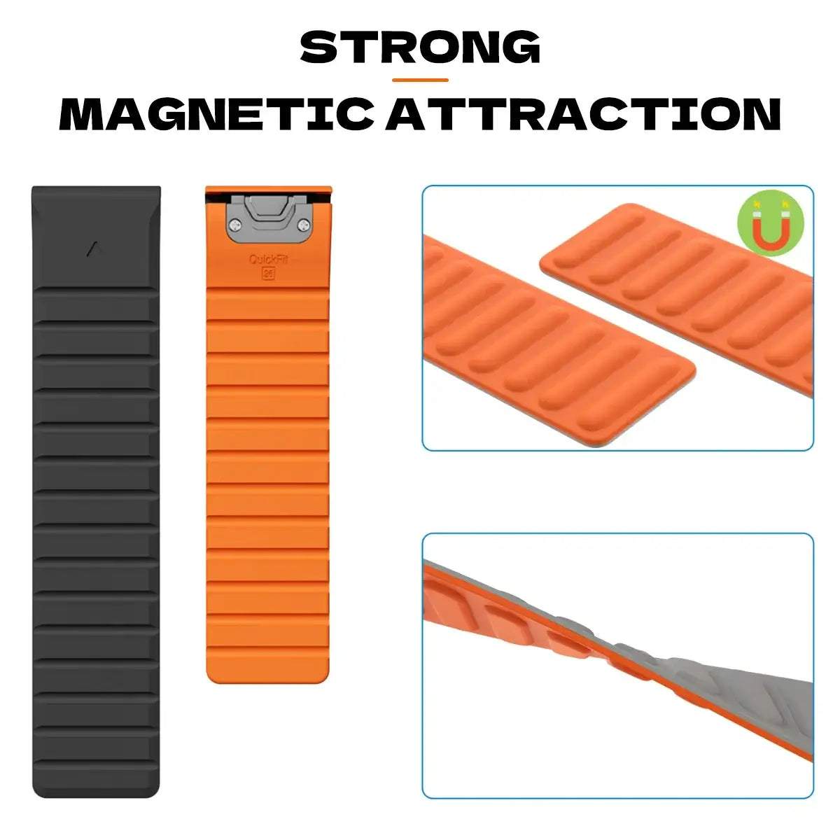 Garmin Magnetic Silicone Band - Durable QuickFit Strap BandsCo Straps