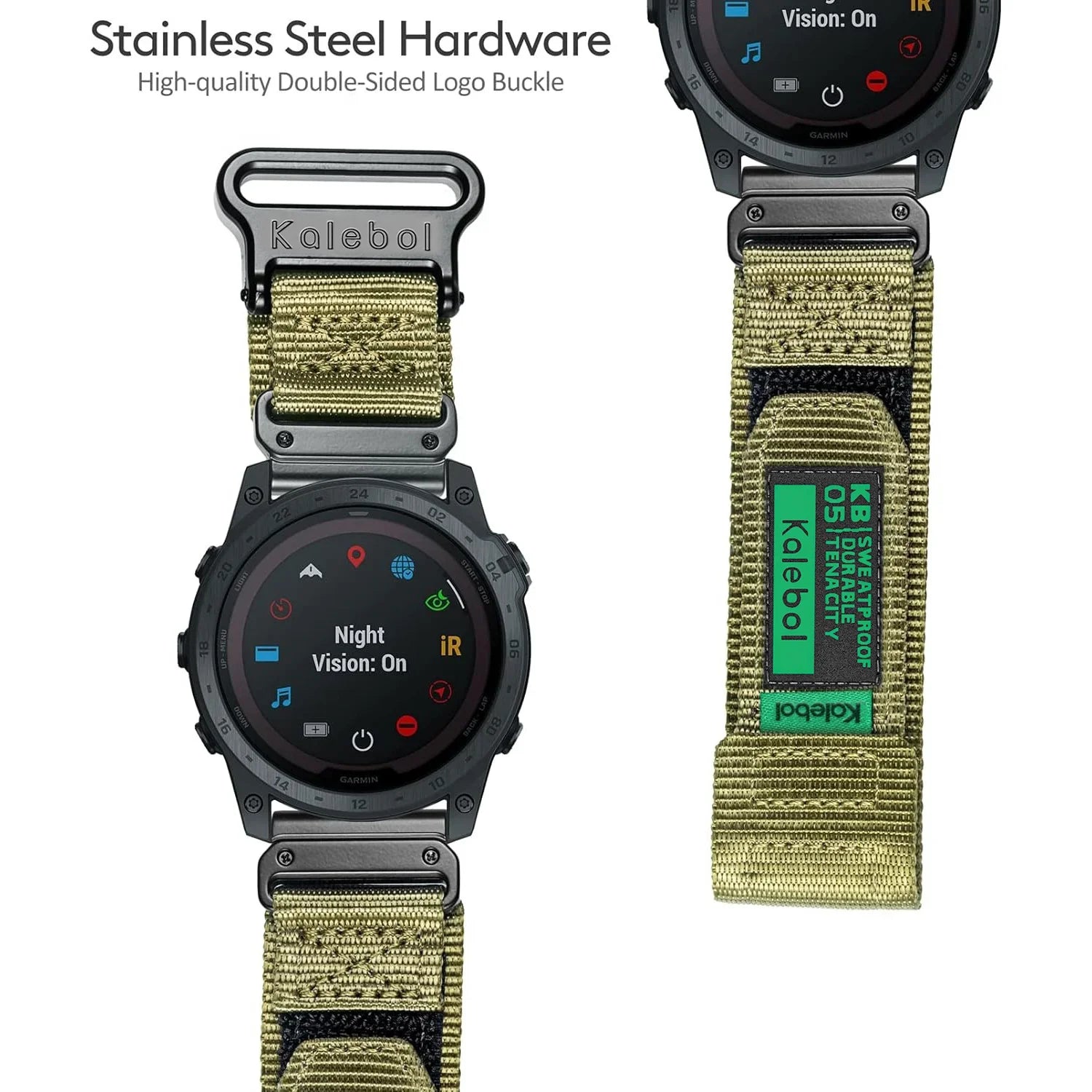 Durable Nylon Velcro Loop Garmin Bands - Quickfit BandsCo Straps