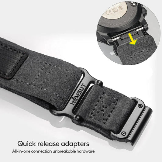 Leather Loop Velcro Garmin Straps - Quickfit BandsCo Straps