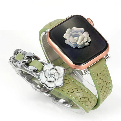Vogue Wrap Genuine Leather Double Wrap for Apple Watch Band - Wristwatchstraps.co