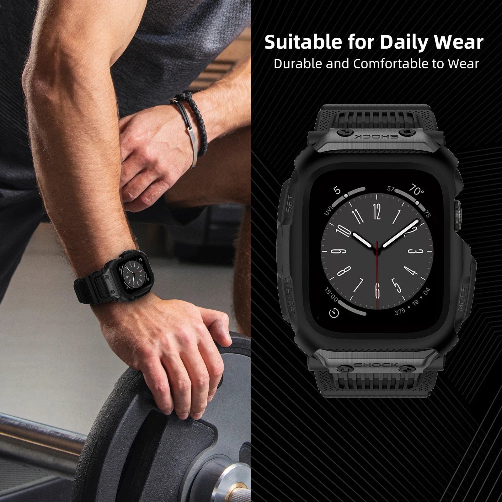 Apple Watch Camouflage Rubber Strap - Waterproof and Durable BandsCo Straps