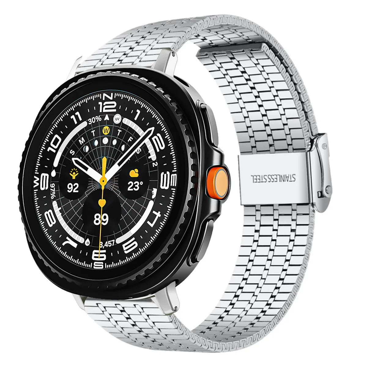 Galaxy 8, Galaxy 8 Classic Stainless Steel Band Polished BandsCo Straps