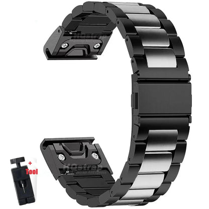 Garmin Stainless Steel Strap - Durable QuickFit Bracelet BandsCo Straps
