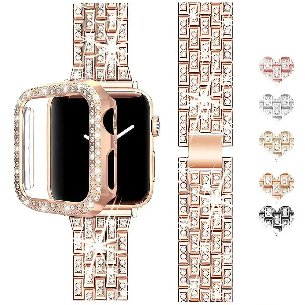 Apple Watch Bedazzled Stainless Steel Strap - Elegant Design BandsCo Straps