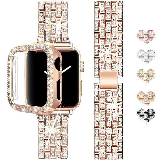 Apple Watch Bedazzled Stainless Steel Strap - Elegant Design BandsCo Straps