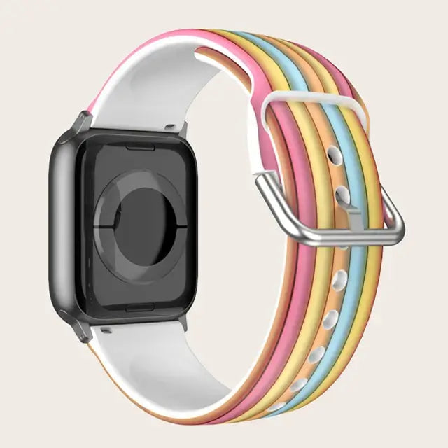 Patterned & Clear Apple Watch Band with Buckle BandsCo Straps