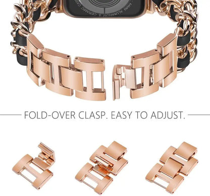Apple Watch Stainless Steel Strap - Luxury Chain Design BandsCo Straps