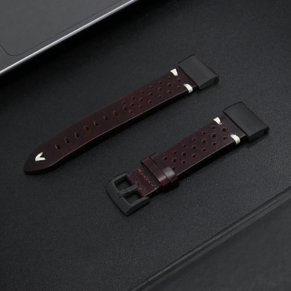 Garmin Leather Band - Genuine Premium Strap BandsCo Straps