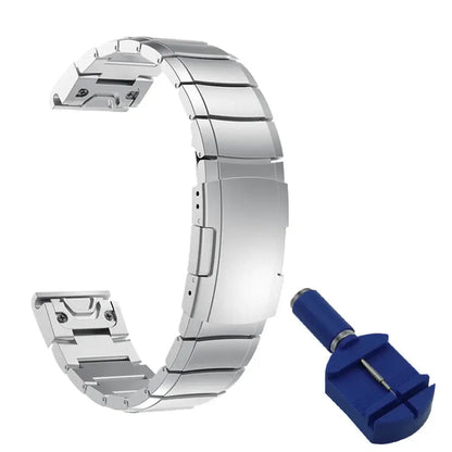 Garmin Stainless Steel Band - Premium QuickFit Strap BandsCo Straps