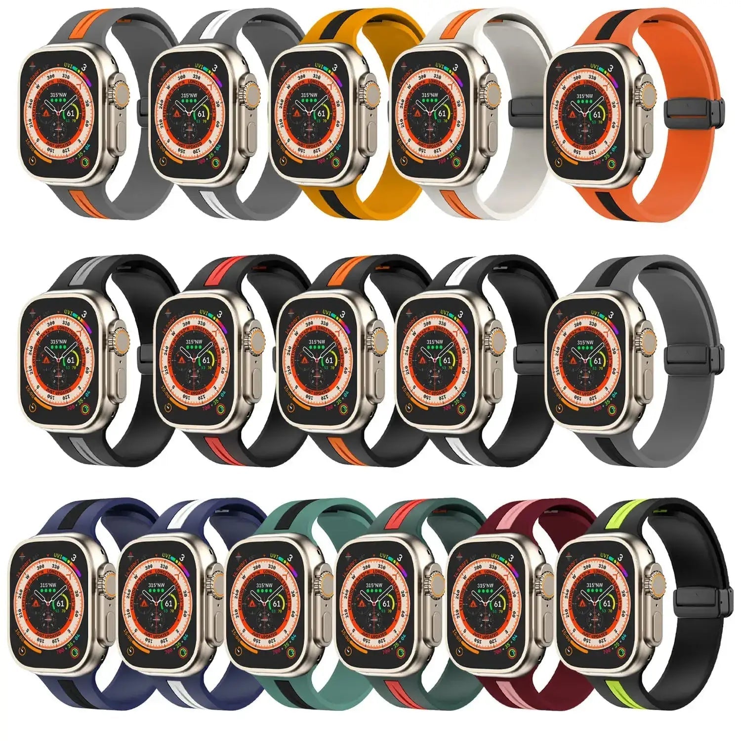 Apple Watch Silicone Strap - Durable Magnetic Closure Design BandsCo Straps