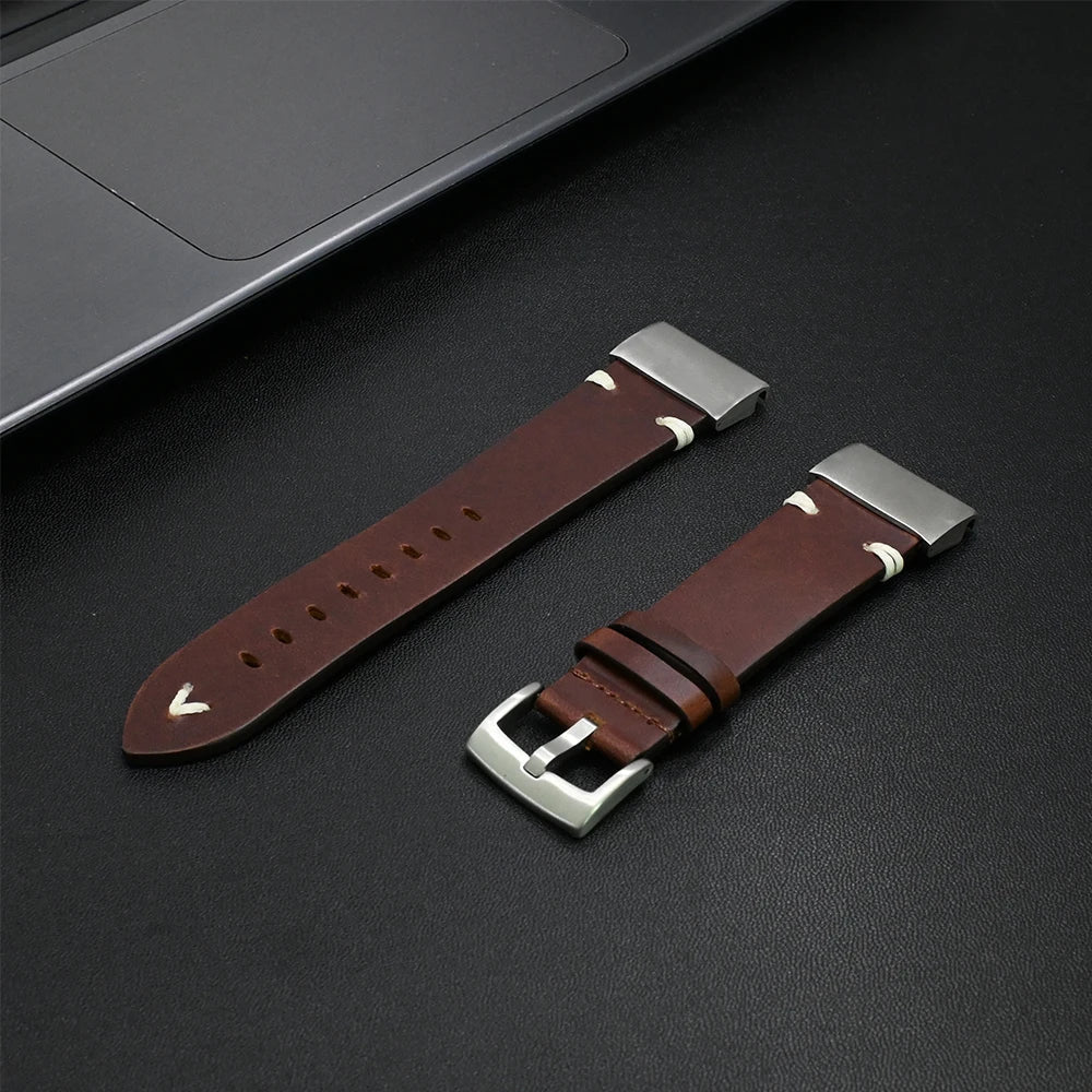 Garmin Leather Soft Strap - Premium Comfort Band BandsCo Straps