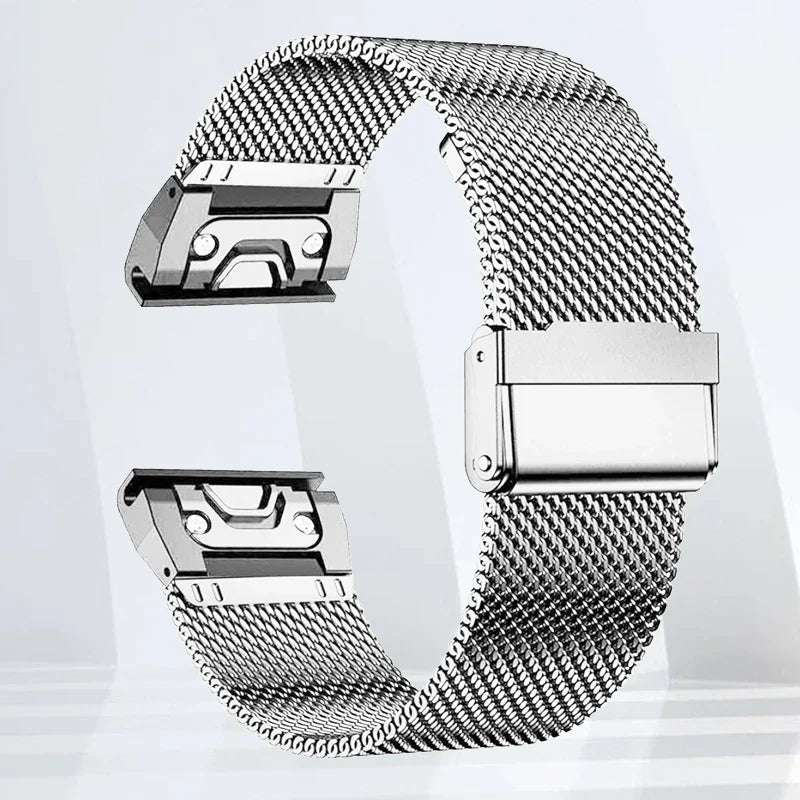 Garmin Stainless Steel Band - Durable Metal Strap Bracelet BandsCo Straps