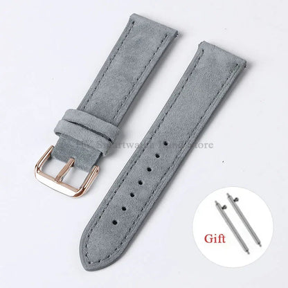 Amazfit Leather Watch Strap Vintage Suede Quick Release - Handmade Stitching BandsCo Straps