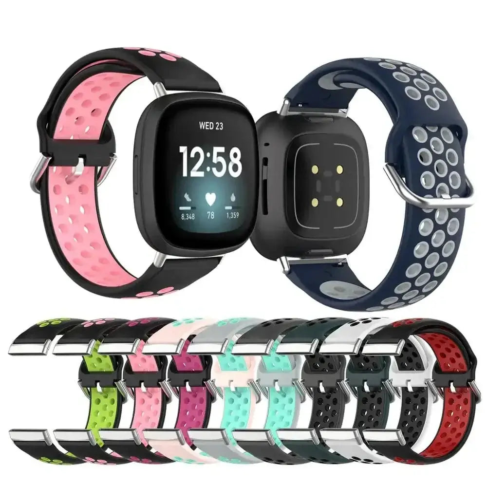 Fitbit Versa & Sense Silicone Band - Breathable Stylish Straps BandsCo Straps