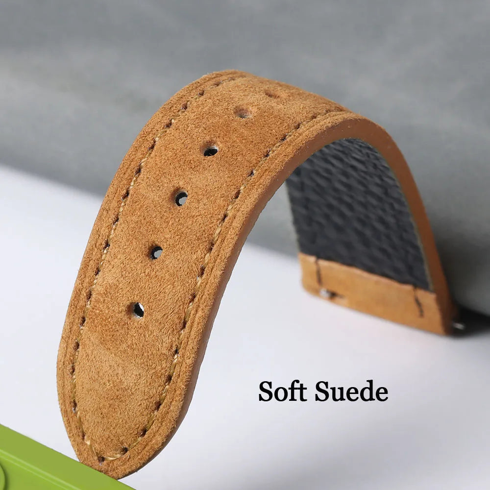 COROS Suede Leather Watch Band for COROS Smartwatch Unisex Comfort Strap BandsCo Straps
