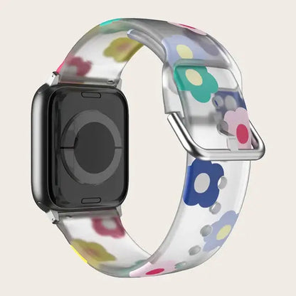 Patterned & Clear Apple Watch Band with Buckle BandsCo Straps