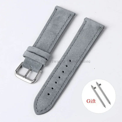 Amazfit Leather Watch Strap Vintage Suede Quick Release - Handmade Stitching BandsCo Straps