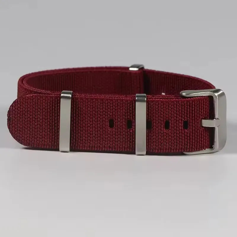 Polar Watch Band Nylon Elastic Strap Unisex Military Style Blue Red BandsCo Straps