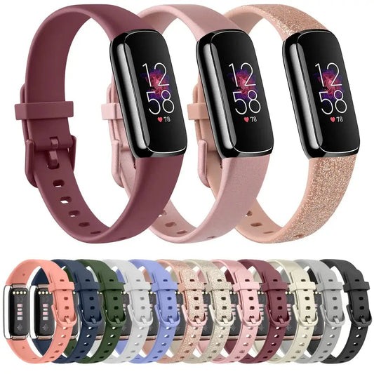 Fitbit Luxe Silicone Band - Soft Waterproof Comfortable Strap BandsCo Straps