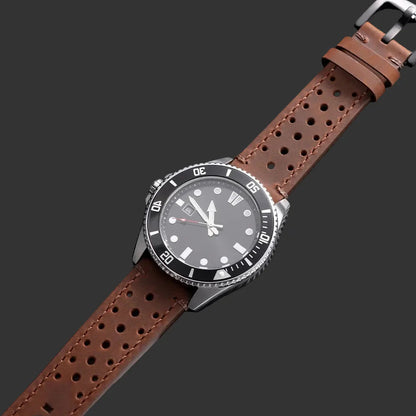 OnePlus Watch Band Quick Release Leather Strap Vintage Brown Wristband BandsCo Straps
