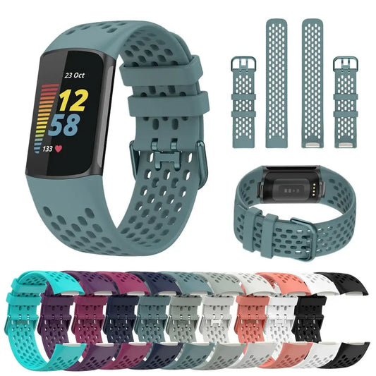 Fitbit Charge 5 6 Silicone Band - Soft Flexible Waterproof BandsCo Straps