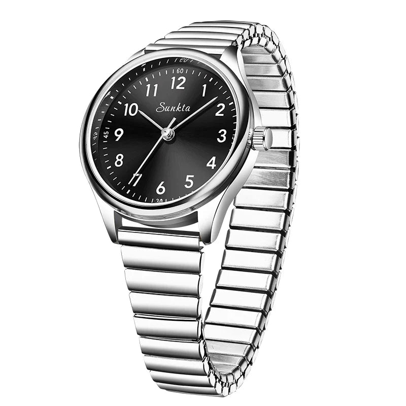 Gold Stainless Steel Women's Watch Quartz Minimalist BandsCo Straps