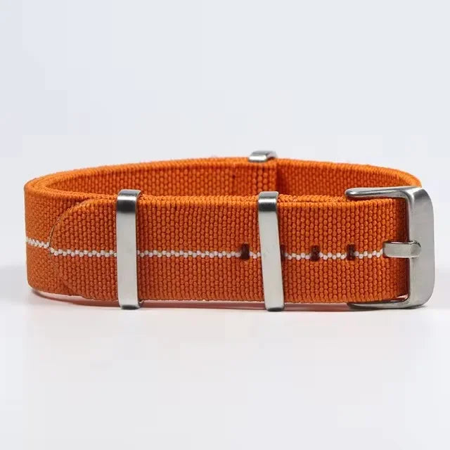 Polar Watch Band Nylon Elastic Strap Unisex Military Style Blue Red BandsCo Straps