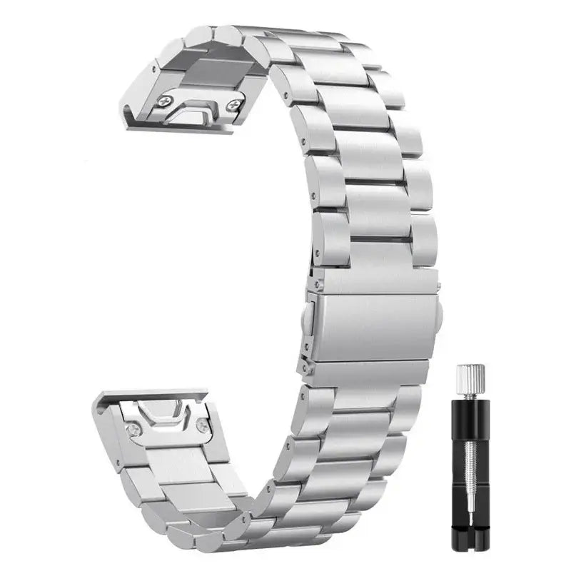 Garmin Stainless Steel Band - Sleek QuickFit Design BandsCo Straps