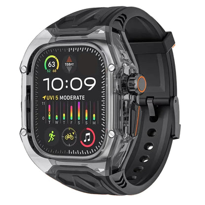 Transparent Armor Mod Kit for Apple Watch Ultra - Rugged Clear Case & TPU Sport Band Wristwatchstraps.co