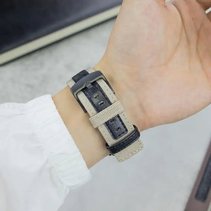 Fitbit Versa & Sense Nylon Leather Band - Versatile Style BandsCo Straps