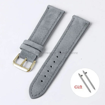 Amazfit Leather Watch Strap Vintage Suede Quick Release - Handmade Stitching BandsCo Straps