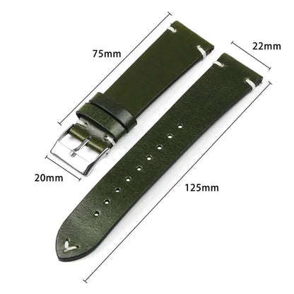 Amazfit Leather Watch Band Retro Oil Wax Calfskin For Smartwatch Replacement BandsCo Straps