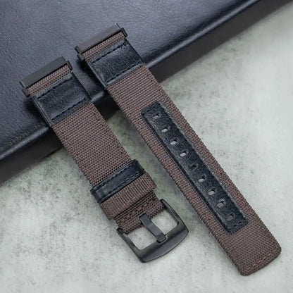 Fitbit Versa & Sense Nylon Leather Band - Versatile Style BandsCo Straps
