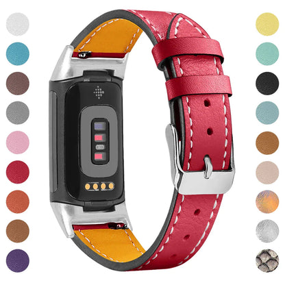 Fitbit Charge 5 6 Leather Strap - Stylish and Comfortable BandsCo Straps