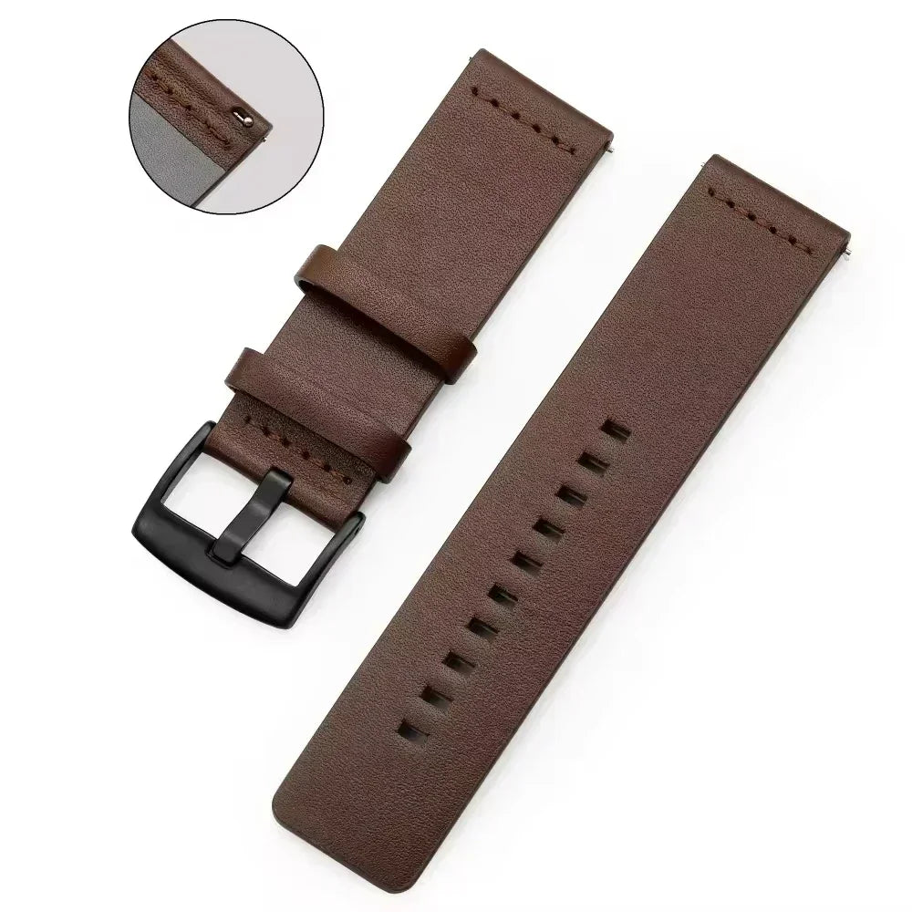 COROS Leather Quick Release Watch Band for Smartwatch Premium Strap BandsCo Straps