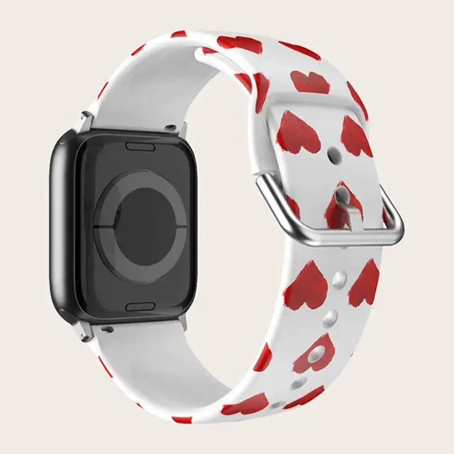 Patterned & Clear Apple Watch Band with Buckle BandsCo Straps