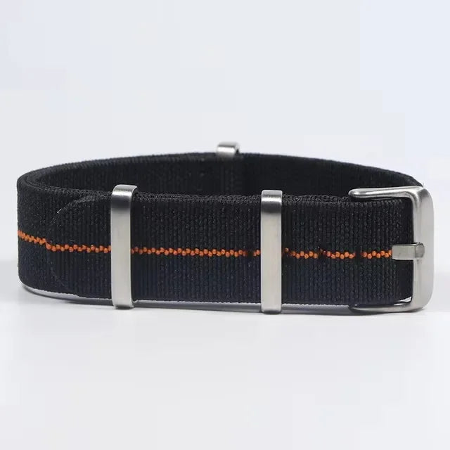 Polar Watch Band Nylon Elastic Strap Unisex Military Style Blue Red BandsCo Straps