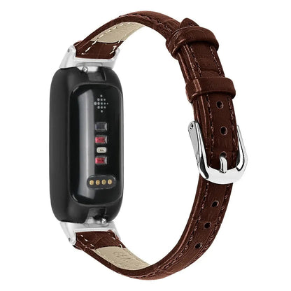 Fitbit Inspire 3 Slim Leather Band – Elegant Minimalist Strap BandsCo Straps