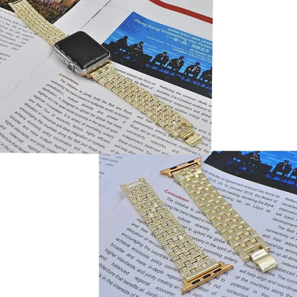 Apple Watch Bedazzled Stainless Steel Strap - Elegant Design BandsCo Straps