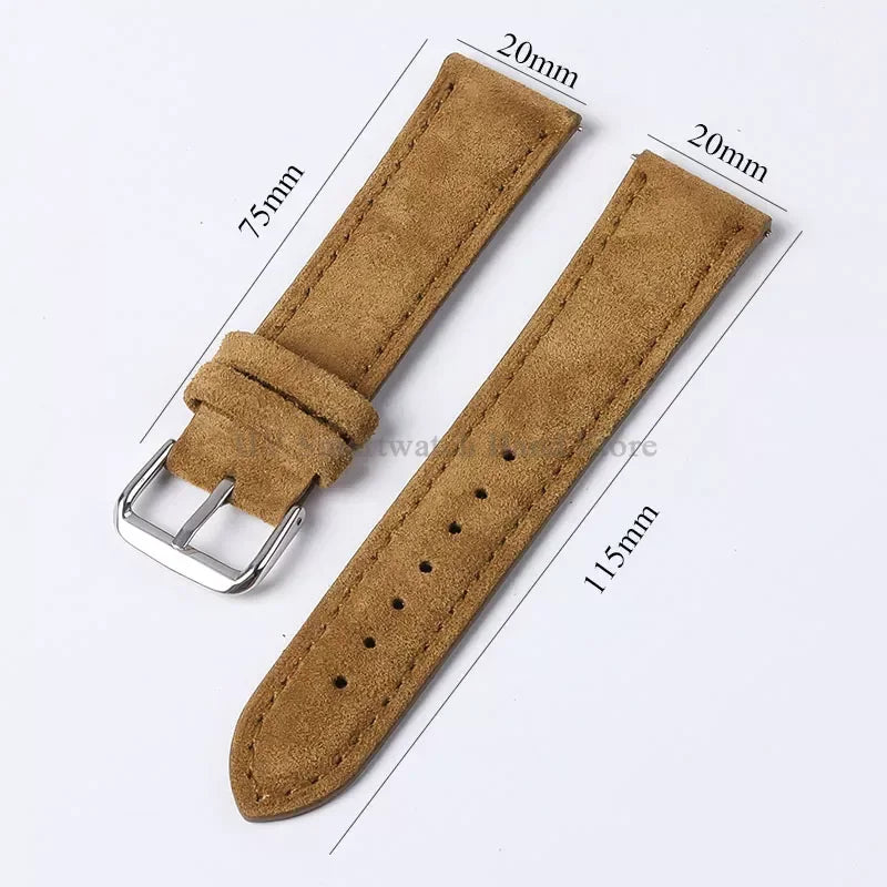 Polar Suede Leather Watch Strap For Polar Smartwatch - Handmade Quick Release BandsCo Straps