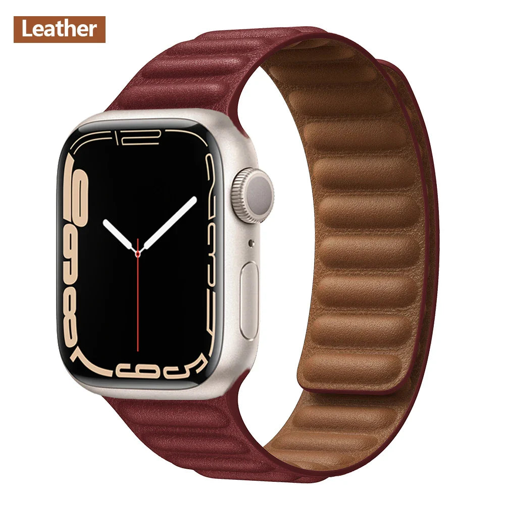 Apple Watch Leather Band - Premium Magnetic Loop Strap BandsCo Straps