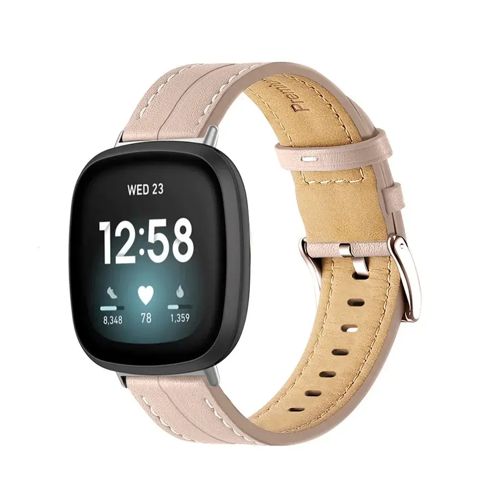 Fitbit Versa & Sense Leather Band - Premium Comfort BandsCo Straps