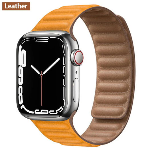 Apple Watch Leather Band - Premium Magnetic Loop Strap BandsCo Straps