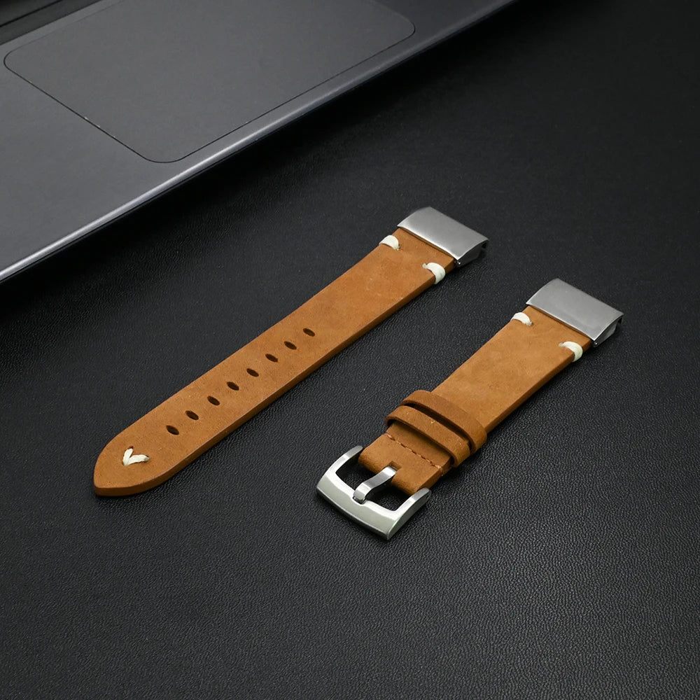 Garmin Leather Soft Strap - Premium Comfort Band BandsCo Straps