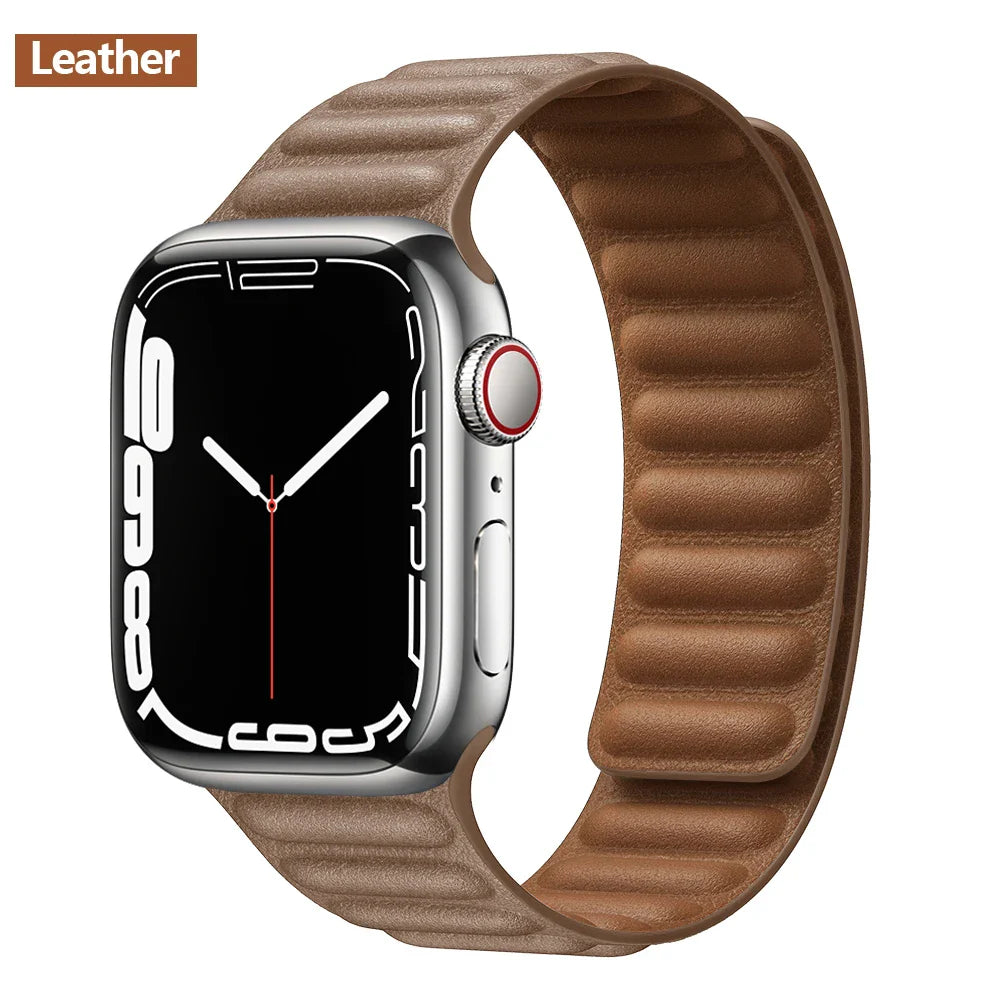 Apple Watch Leather Band - Premium Magnetic Loop Strap BandsCo Straps