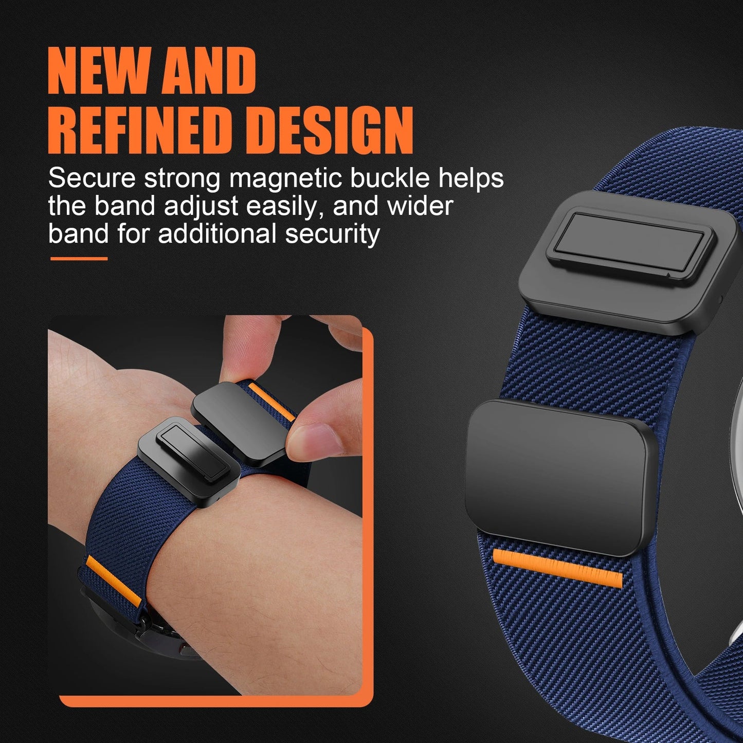 COROS Magnetic Watch Bands Nylon Strap - Adjustable Wristband BandsCo Straps