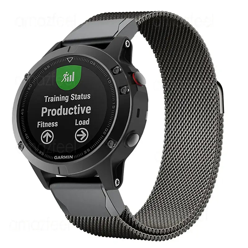 Garmin Stainless Steel Magnetic Strap - Durable QuickFit Band BandsCo Straps