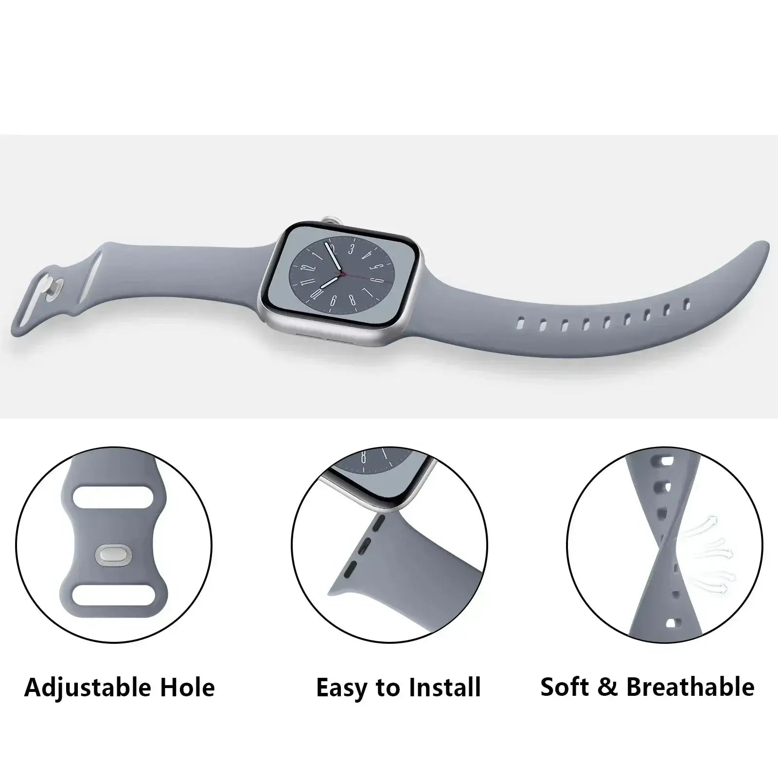 Apple Watch Silicone Band - Soft Flexible Stylish Strap BandsCo Straps