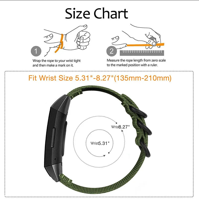 Fitbit Charge 5 6 Nylon Band Loop - Flexible Durable Strap BandsCo Straps